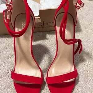 Slingback Boohoo Red Shoes Boohoo Shoes Red Womens Heels Poshmark